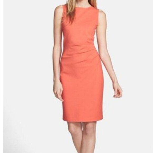 Kenneth Cole New York Hilary Full Zip Dress Coral Pink - Picture 1 of 16